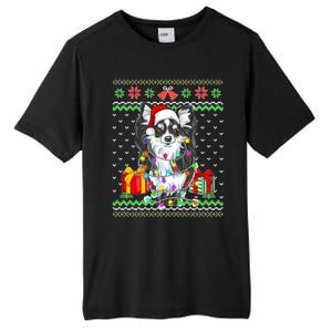 Ugly Sweater Christmas Lights Chihuahua Dog Puppy Lover Tall Fusion ChromaSoft Performance T-Shirt