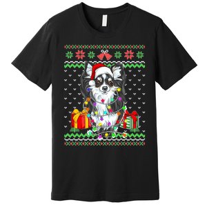 Ugly Sweater Christmas Lights Chihuahua Dog Puppy Lover Premium T-Shirt