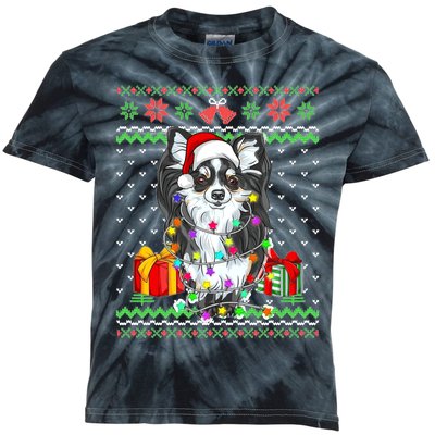 Ugly Sweater Christmas Lights Chihuahua Dog Puppy Lover Kids Tie-Dye T-Shirt