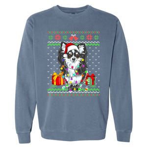 Ugly Sweater Christmas Lights Chihuahua Dog Puppy Lover Garment-Dyed Sweatshirt