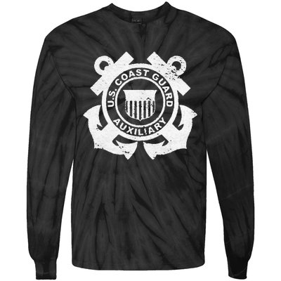 UNITED STATES COAST GUARD AUXILIARY USCG USCGA FLAG Tie-Dye Long Sleeve Shirt