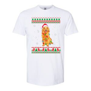 Ugly Sweater Christmas Lights Golden Retriever Dog Lover Softstyle CVC T-Shirt