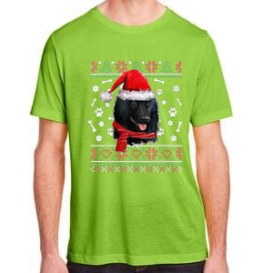 Ugly Sweater Christmas Schipperke Dog Santa Hat Pajama Xmas Adult ChromaSoft Performance T-Shirt