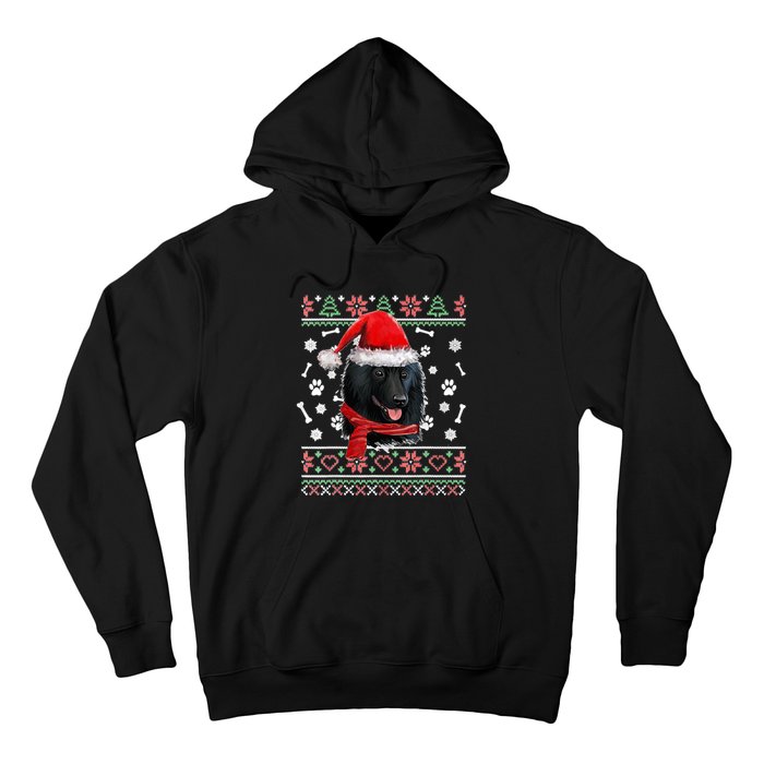 Ugly Sweater Christmas Schipperke Dog Santa Hat Pajama Xmas Hoodie