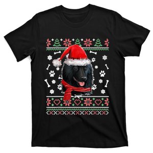 Ugly Sweater Christmas Schipperke Dog Santa Hat Pajama Xmas T-Shirt