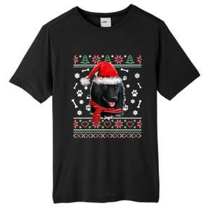 Ugly Sweater Christmas Schipperke Dog Santa Hat Pajama Xmas Tall Fusion ChromaSoft Performance T-Shirt