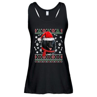 Ugly Sweater Christmas Schipperke Dog Santa Hat Pajama Xmas Ladies Essential Flowy Tank