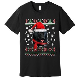 Ugly Sweater Christmas Schipperke Dog Santa Hat Pajama Xmas Premium T-Shirt