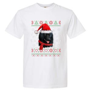 Ugly Sweater Christmas Schipperke Dog Santa Hat Pajama Xmas Garment-Dyed Heavyweight T-Shirt