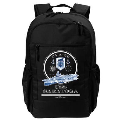 USS Saratoga CVA60 Naval Ship Military Aircraft Carrier Daily Commute Backpack