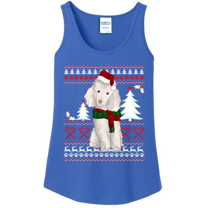 Ugly Sweater Christmas Poodle Christmas Cute Gift Ladies Essential Tank