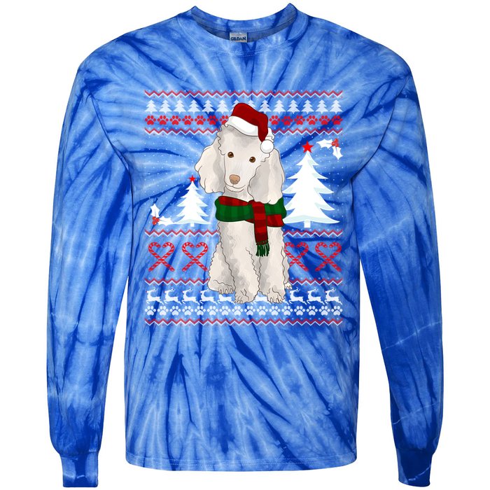 Ugly Sweater Christmas Poodle Christmas Cute Gift Tie-Dye Long Sleeve Shirt