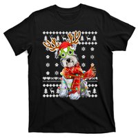 Ugly Sweater Christmas Lights Schnauzer Dog Puppy Lover T-Shirt