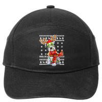 Ugly Sweater Christmas Lights Schnauzer Dog Puppy Lover 7-Panel Snapback Hat