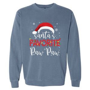 Ugly Sweater Christmas SantaS Favorite Paw Paw Xmas Gift Garment-Dyed Sweatshirt