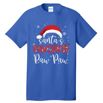 Ugly Sweater Christmas SantaS Favorite Paw Paw Xmas Gift Tall T-Shirt