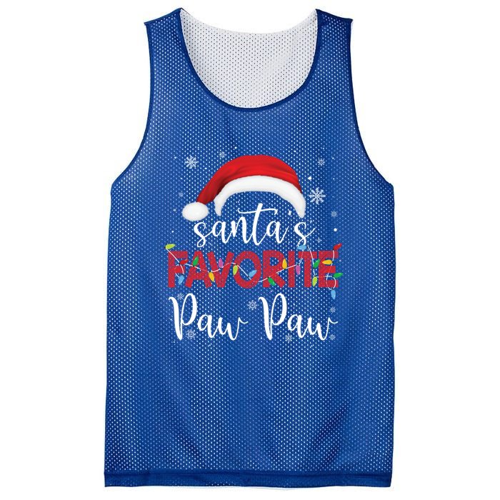 Ugly Sweater Christmas SantaS Favorite Paw Paw Xmas Gift Mesh Reversible Basketball Jersey Tank