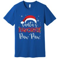 Ugly Sweater Christmas SantaS Favorite Paw Paw Xmas Gift Premium T-Shirt