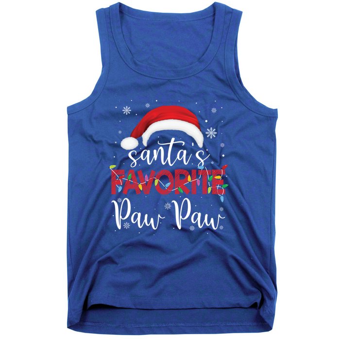 Ugly Sweater Christmas SantaS Favorite Paw Paw Xmas Gift Tank Top