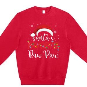 Ugly Sweater Christmas SantaS Favorite Paw Paw Xmas Gift Premium Crewneck Sweatshirt