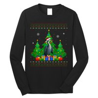 Ugly Sweater Christmas Tree Santa Hat Cormorant Xmas Long Sleeve Shirt