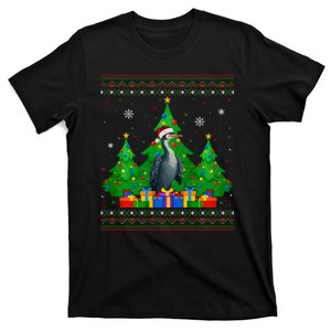 Ugly Sweater Christmas Tree Santa Hat Cormorant Xmas T-Shirt