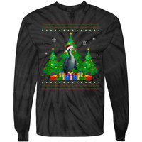 Ugly Sweater Christmas Tree Santa Hat Cormorant Xmas Tie-Dye Long Sleeve Shirt