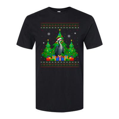 Ugly Sweater Christmas Tree Santa Hat Cormorant Xmas Softstyle CVC T-Shirt