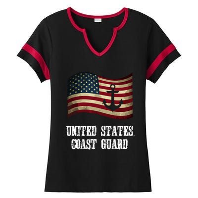 United States Coast Guard Ladies Halftime Notch Neck Tee