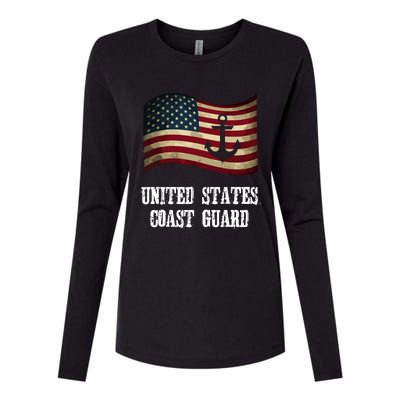 United States Coast Guard Womens Cotton Relaxed Long Sleeve T-Shirt