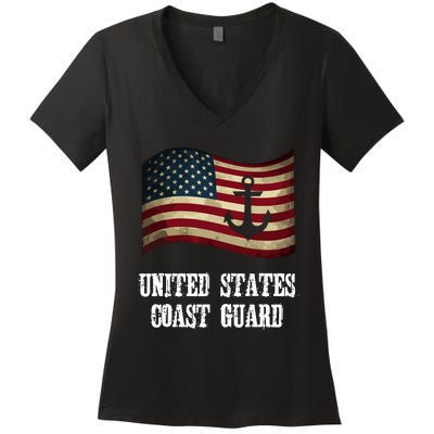 United States Coast Guard Women's V-Neck T-Shirt