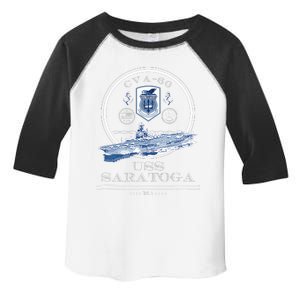 USS Saratoga CVA60 Naval Ship Military Aircraft Carrier Toddler Fine Jersey T-Shirt