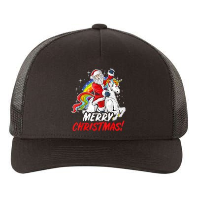 Unicorn Santa Claus Christmas Holiday Yupoong Adult 5-Panel Trucker Hat