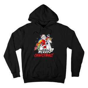 Unicorn Santa Claus Christmas Holiday Hoodie