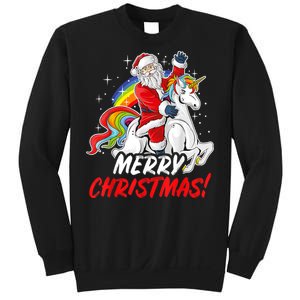 Unicorn Santa Claus Christmas Holiday Sweatshirt