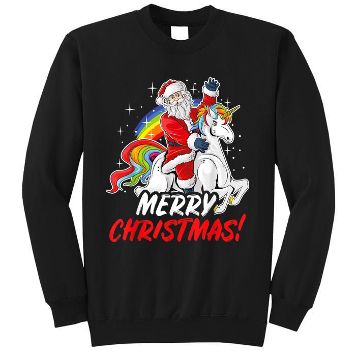 Unicorn Santa Claus Christmas Holiday Sweatshirt