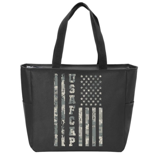 United States Civil Air Patrol Camo Usa Zip Tote Bag
