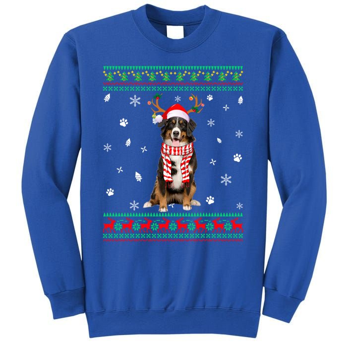 Ugly Sweater Christmas Bernese Mountain Dog Santa Reindeer Gift Sweatshirt