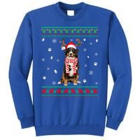 Ugly Sweater Christmas Bernese Mountain Dog Santa Reindeer Gift Tall Sweatshirt