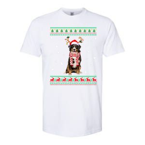 Ugly Sweater Christmas Bernese Mountain Dog Santa Reindeer Gift Softstyle CVC T-Shirt