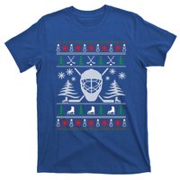 Ugly Sweater Christmas Helmet Ice Hockey For Hockey Lovers Great Gift T-Shirt