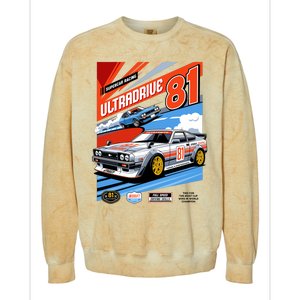 Ultradrive Super Car Racing Colorblast Crewneck Sweatshirt