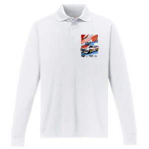 Ultradrive Super Car Racing Performance Long Sleeve Polo