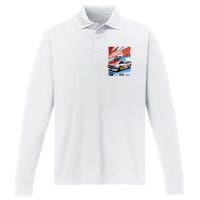 Ultradrive Super Car Racing Performance Long Sleeve Polo