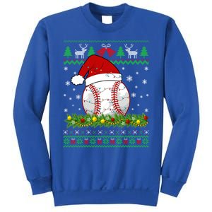 Ugly Sweater Christmas Lights Baseball Player Sport Xmas Gift Sweatshirt