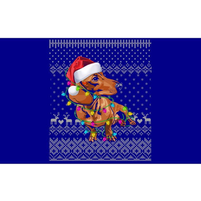 Ugly Sweater Christmas Lights Dachshund Dog Puppy Lover Gift Bumper Sticker