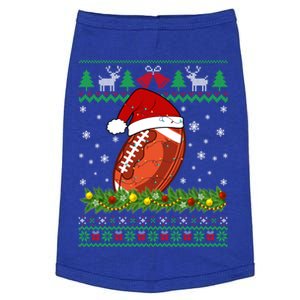 Ugly Sweater Christmas Lights Football Player Sport Xmas Great Gift Doggie Tank