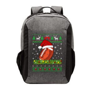 Ugly Sweater Christmas Lights Football Player Sport Xmas Great Gift Vector Backpack