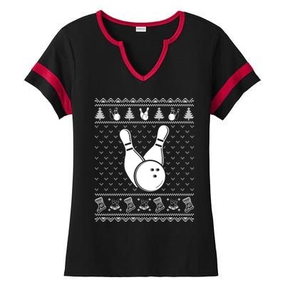 Ugly Sweater Christmas Holiday Design Funny Baseball Xmas Gift Ladies Halftime Notch Neck Tee