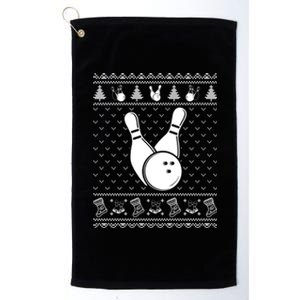 Ugly Sweater Christmas Holiday Design Funny Baseball Xmas Gift Platinum Collection Golf Towel